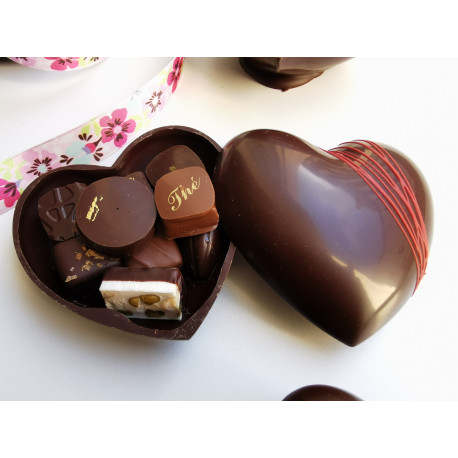 COEUR en CHOCOLAT garni
