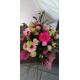 bouquet rond rose