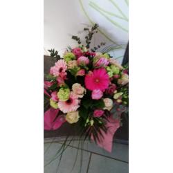 bouquet rond rose