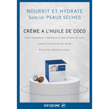 Crème hydratante et rajeunissante Huile de coco