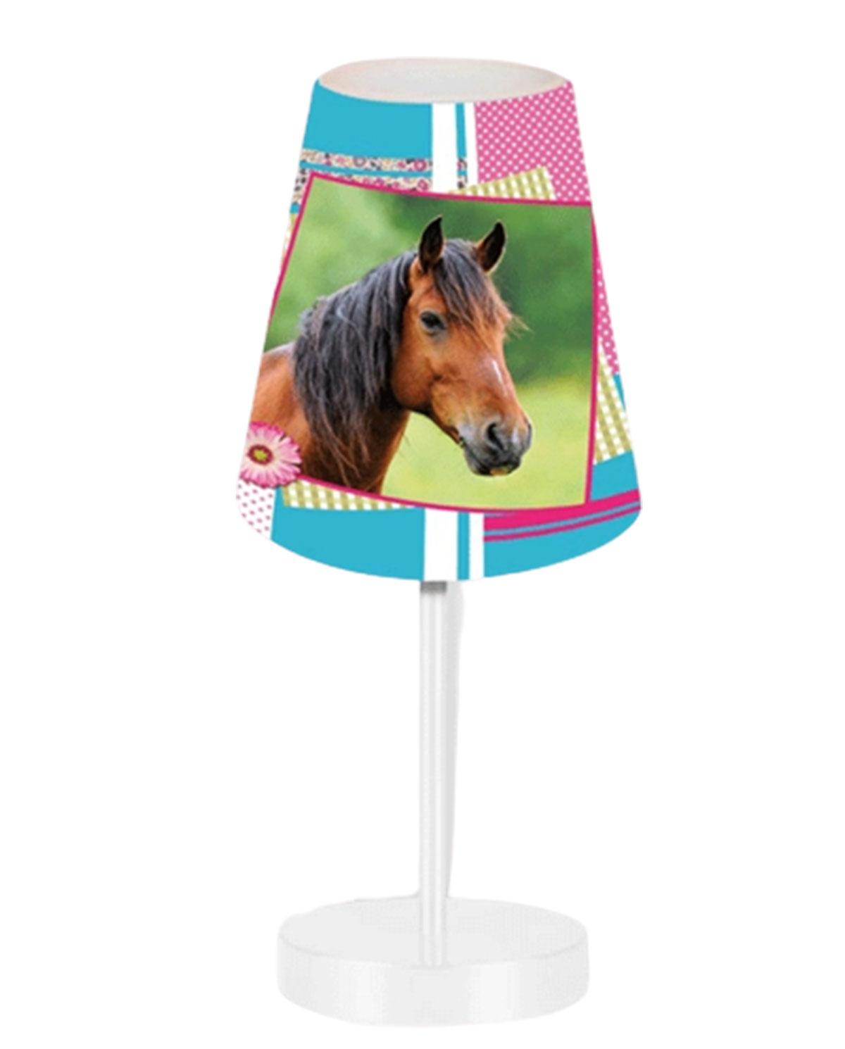 Lampe de chevet avec image de cheval