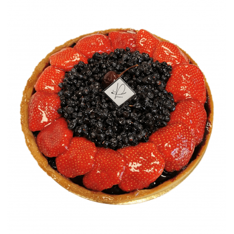 Grande Tarte aux fraise et myrtilles