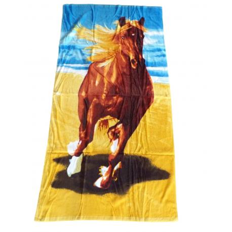 Serviette de plage avec motif cheval au galop Serviette de plage avec motif cheval au galop