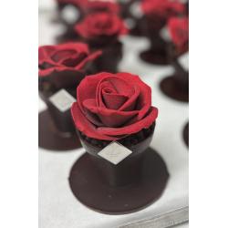 Rose en chocolat
