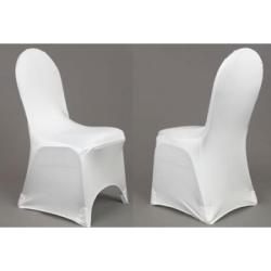 Housse de chaise lycra blanc