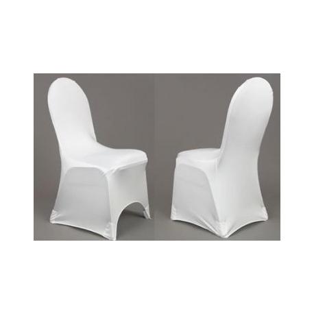 Housse de chaise lycra blanc Housse de chaise lycra blanc