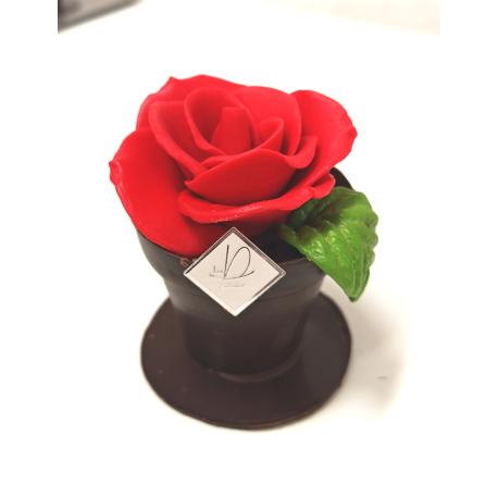 Rose en chocolat