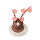 fleur en chocolat