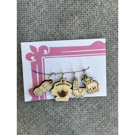 Lot de 4 marqueurs de mailles SIDONIE-LOU