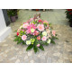 Coussin rond rose