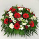 Coussin rond rouge